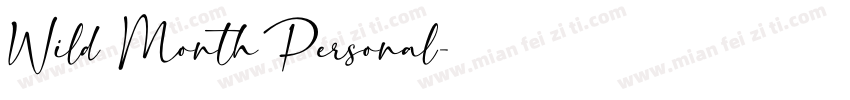 Wild Month Personal字体转换